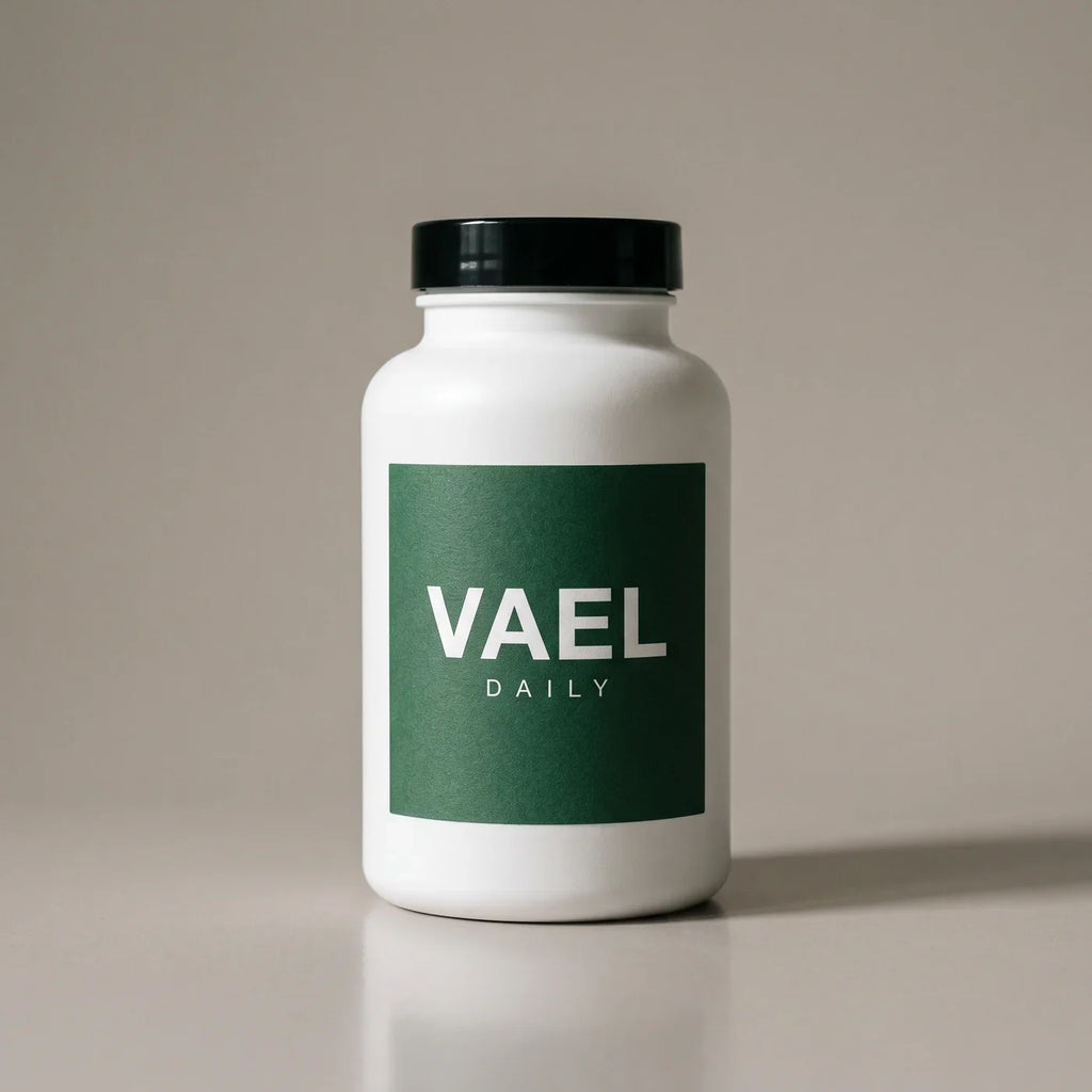 Vael Daily bottle, front label